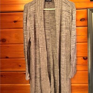 Laila Jayde Heather Gray Open Drape Cardigan